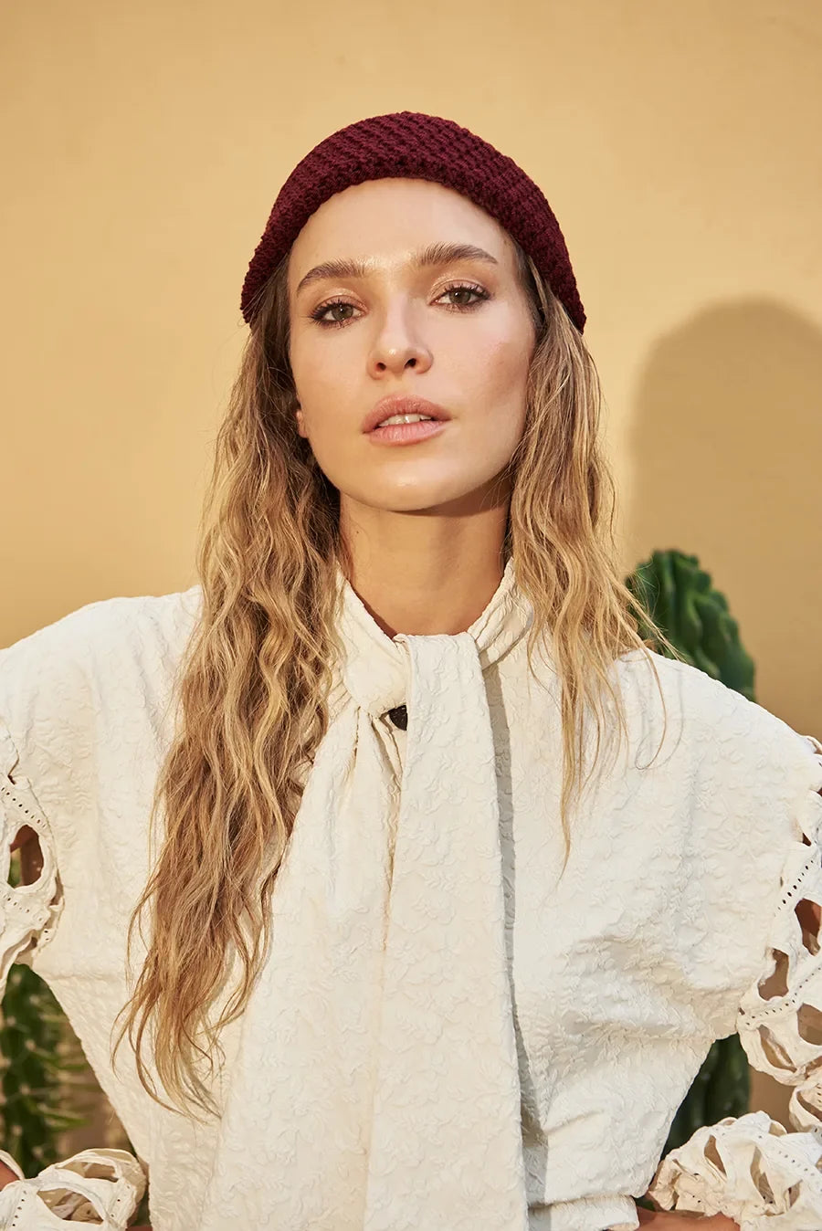 Le Soleil Punch Hat In Wine Itana